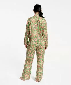 Frances Valentine APPAREL Teddy Pajama Pant Primrose Pink Green