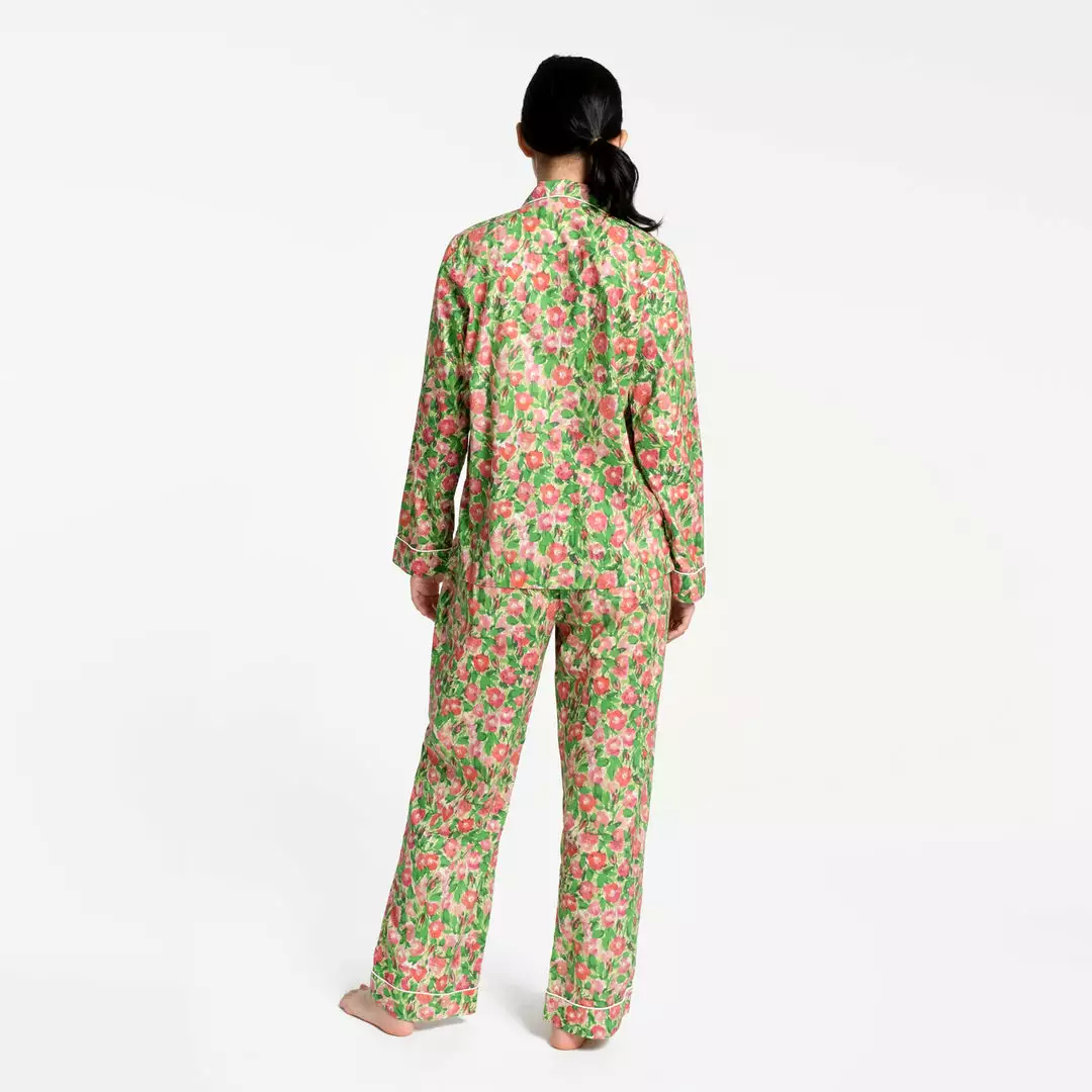 Frances Valentine Teddy Pajama Top Primrose Pink Green APPAREL 5 Frances Valentine Teddy Pajama Top Primrose Pink Green APPAREL