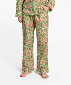 Frances Valentine APPAREL Teddy Pajama Pant Primrose Pink Green