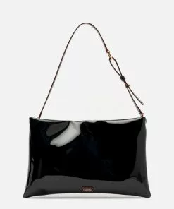 Frances Valentine Pooch Shoulder Bag Vegan Leather Black