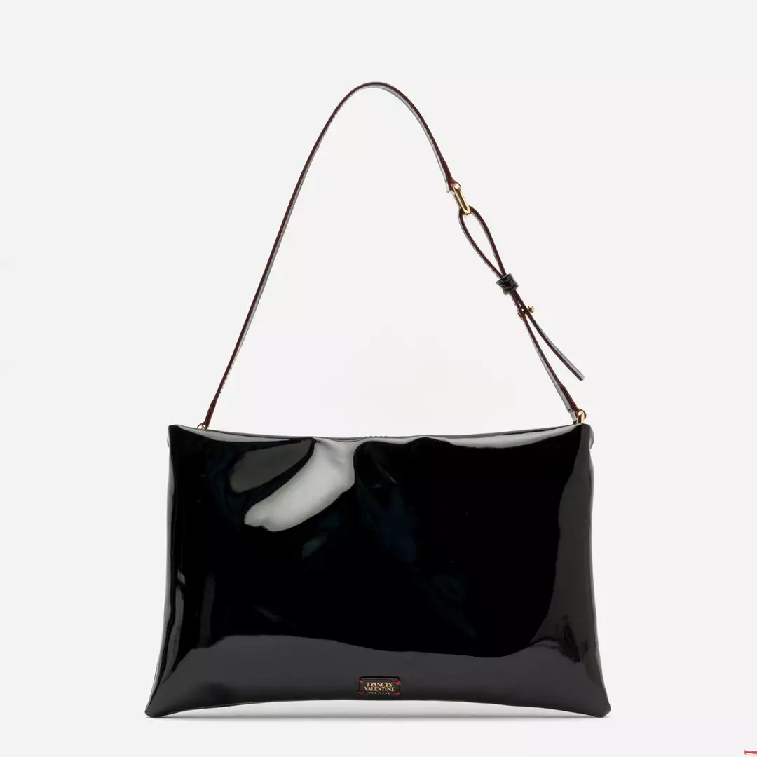 Frances Valentine Pooch Shoulder Bag Vegan Leather Black 3 Frances Valentine Pooch Shoulder Bag Vegan Leather Black