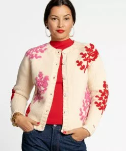 Frances Valentine Quince Floral Embroidery Cardi APPAREL