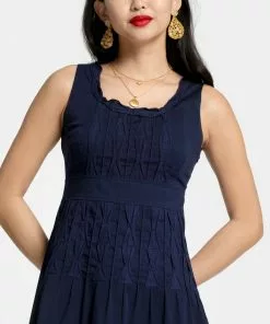 Frances Valentine Ribbon Dress Navy NEW ARRIVALS