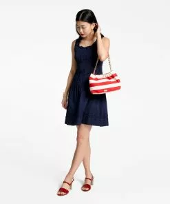 Frances Valentine Ribbon Dress Navy NEW ARRIVALS