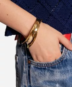 KJL Gold Pleat Bracelet JEWELRY