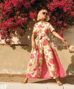 Frances Valentine Jumpsuit With Skirt Rococo Vine APPAREL