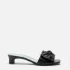 Frances Valentine Sandy Slide Heel Soft Glove Nappa Black SHOES