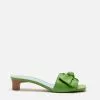 Frances Valentine Sandy Slide Heel Soft Glove Nappa Green Elyce's Picks