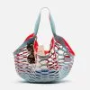 SeaStar Brands We Love Sea Star Beachwear Fisherman Tote Light Blue Red