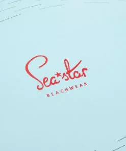 SeaStar Brands We Love Sea Star Beachwear Fisherman Tote Light Blue Red