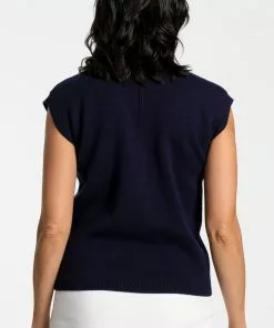 Frances Valentine Janis Shell Navy APPAREL