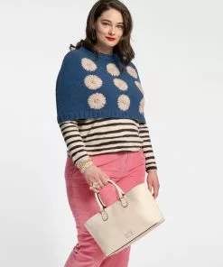 Frances Valentine Beatrice Tote Tumbled Leather Oyster