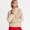 Frances Valentine Wool Fisherman Skipper Pullover Natural APPAREL