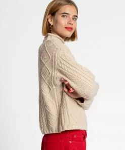 Frances Valentine Wool Fisherman Skipper Pullover Natural APPAREL 11 Frances Valentine Wool Fisherman Skipper Pullover Natural APPAREL