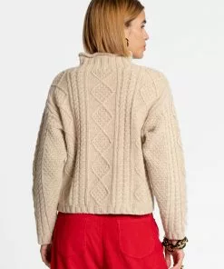 Frances Valentine Wool Fisherman Skipper Pullover Natural APPAREL 12 Frances Valentine Wool Fisherman Skipper Pullover Natural APPAREL