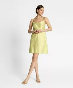 Frances Valentine Slip Dress Celery APPAREL