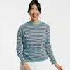 Frances Valentine Long Sleeve Striped Shirt Turquoise Red FV Essentials 1 Frances Valentine Long Sleeve Striped Shirt Turquoise Red FV Essentials