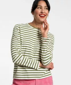Frances Valentine Long Sleeve Striped Shirt Oyster Green 7 Frances Valentine Long Sleeve Striped Shirt Oyster Green