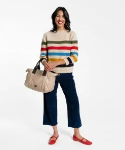 Frances Valentine Elliot Tote Quilted Nylon Camel