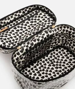 Frances Valentine Train Case Cosmetic Baby Hearts Black Oyster Accessories