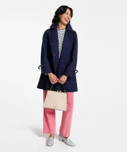 Frances Valentine Trench Coat Navy Coats & Jackets