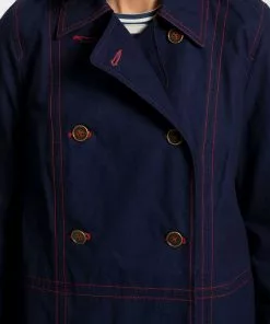 Frances Valentine Trench Coat Navy Coats & Jackets