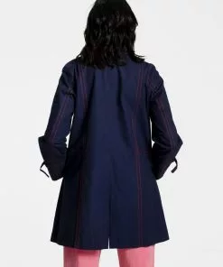 Frances Valentine Trench Coat Navy Coats & Jackets