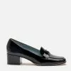 Frances Valentine SHOES Twiggy Loafer Heel Soft Patent Black