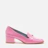 Frances Valentine SHOES Twiggy Loafer Heel Soft Patent Pink