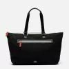 Frances Valentine Viv Work Tote Satin Nylon Black