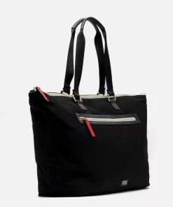 Frances Valentine Viv Work Tote Satin Nylon Black