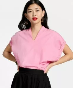Frances Valentine V Neck Top Pink