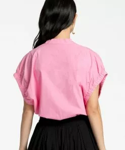 Frances Valentine V Neck Top Pink