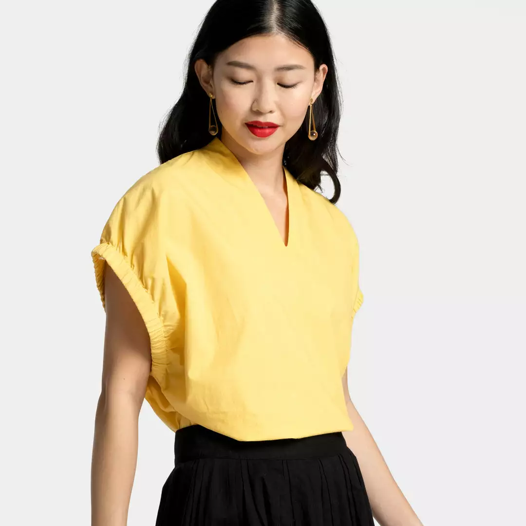 Frances Valentine NEW ARRIVALS V Neck Top Yellow 4 Frances Valentine NEW ARRIVALS V Neck Top Yellow