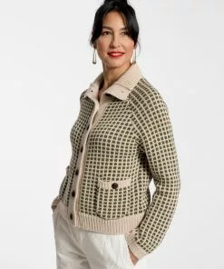 Frances Valentine Elyce's Picks Archie Cardigan Natural Green