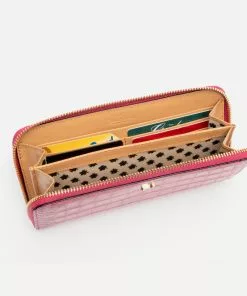 Frances Valentine Accessories Zip Around Continental Wallet Soft Nappa Pink Oyster