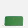 Frances Valentine Zip Around Continental Wallet Soft Nappa Green Oyster Accessories