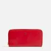 Frances Valentine Zip Around Continental Wallet Soft Nappa Red Oyster